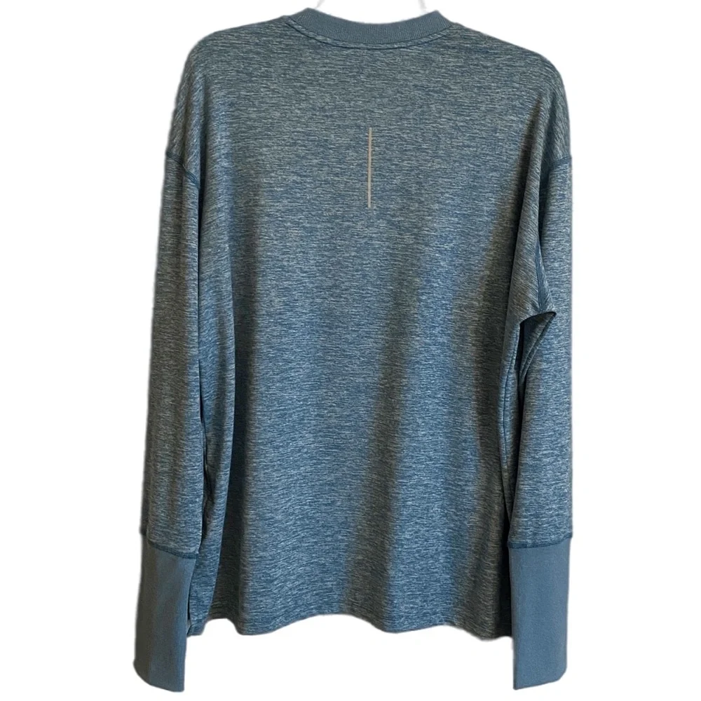 Nike Long Sleeve Pullover Crewneck Athletic Shirt Dri Fit Performance Aqua Blue